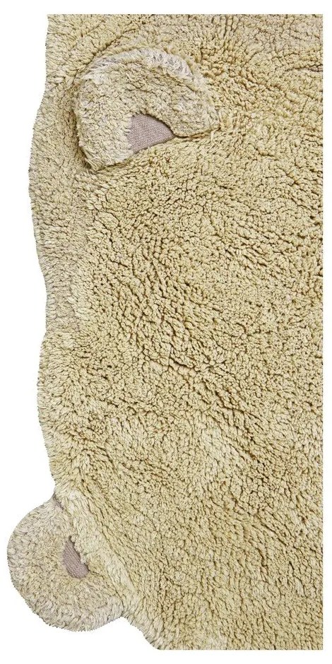 Covor pentru copii bej lavabil/țesut manual din bumbac 120x122 cm Bear – Lorena Canals