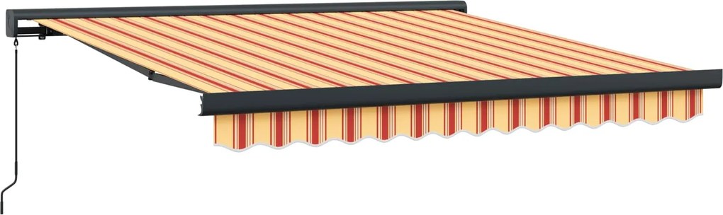 vidaXL Cortina Retractabilă Galben și portocalie 350 x 250 cm