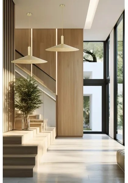 Lustră pe cablu CAPRI 1xE27/15W/230V d. 70 cm auriu