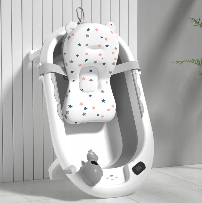 Cada de baie pliabilă pentru copii VAIANA PREMIUM cu pernă - mai multe culori Violet