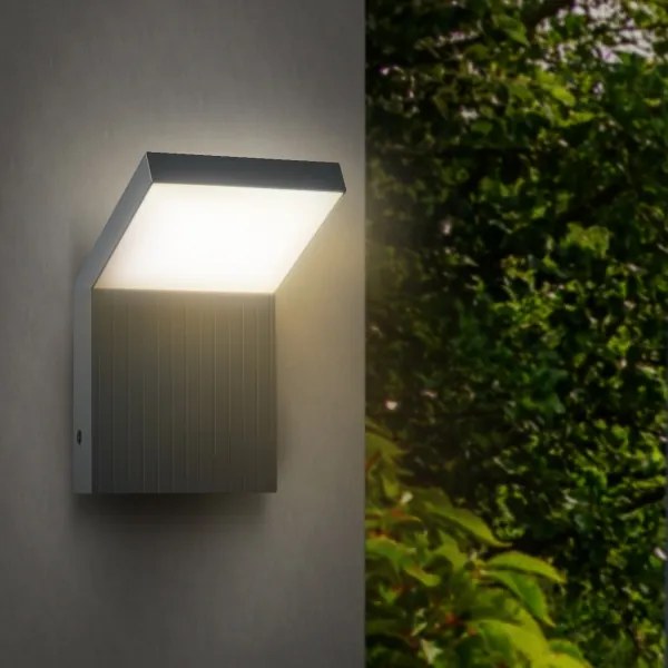 Brilagi - Aplica de exterior LED RIANO, 8W, 230V, antracit, IP65