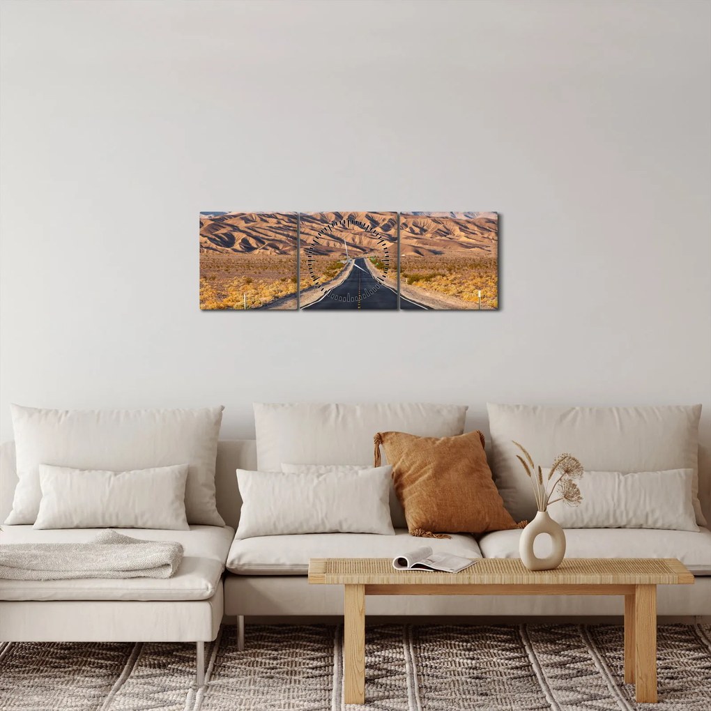 Tablou - Death Valley, Kalifornie, USA (cu ceas) (90x30 cm)