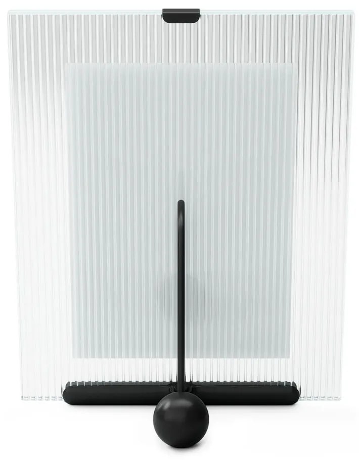 Ramă foto neagră cu picior de susținere din sticlă 19x23 cm Flute – Umbra