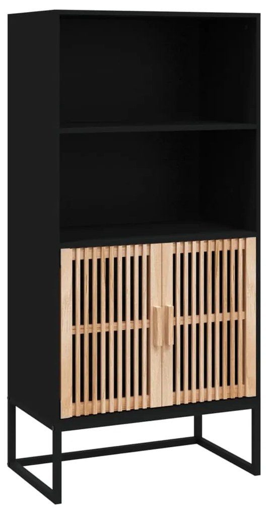 352134 vidaXL Dulap înalt, negru, 60x35x125 cm, lemn prelucrat