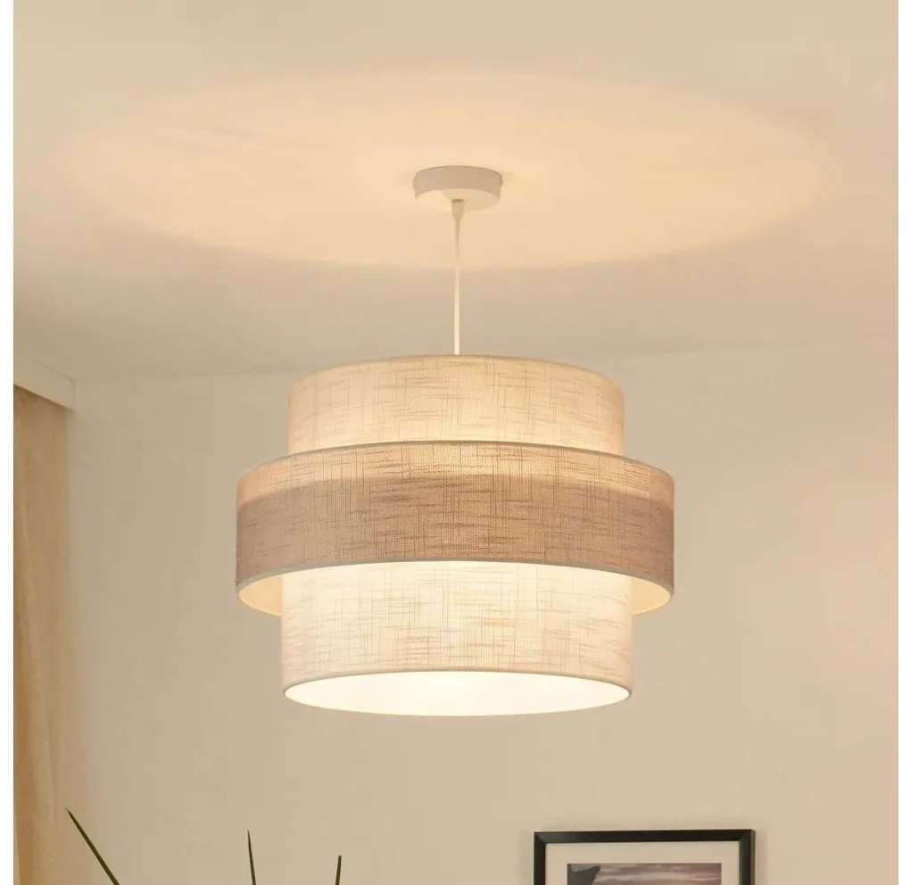 Lustră pe cablu Brilagi DOVER SPACE 1xE27/15W/230V d. 50 cm gri/crem