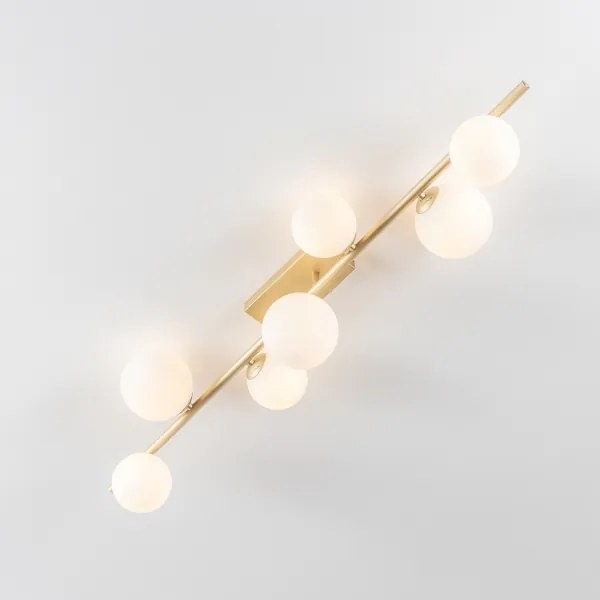 Lustră LED aplicată Brilagi MILLA 7xG9/3W/230V auriu/alb