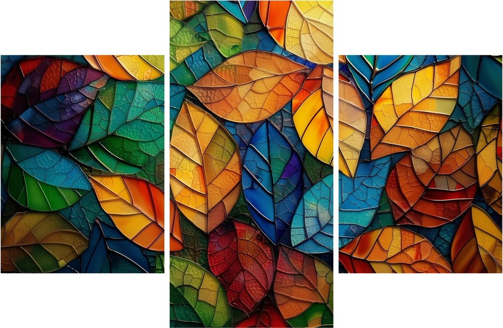 Tablou - Mozaic din frunze (90x60 cm)