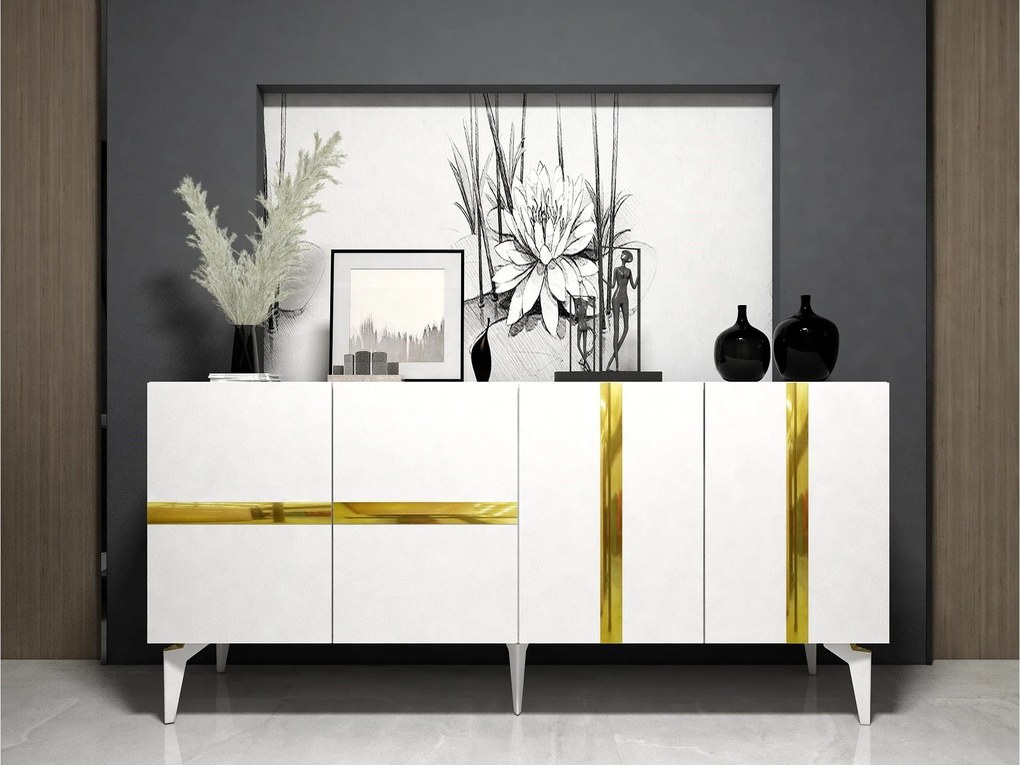 Dulap Vekika 1 (alb + auriu) . 1093525