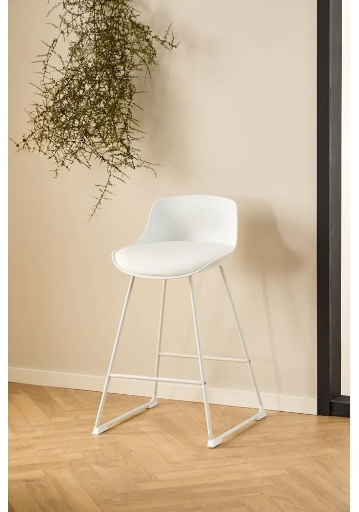 Scaun de bar alb (înălțime șezut 66 cm) Tina – Actona