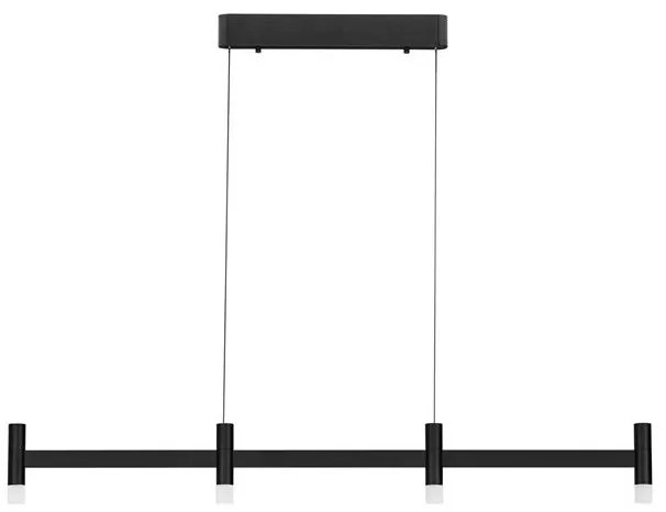Lustra liniara cu 4 spoturi LED 2700K POETIC negru