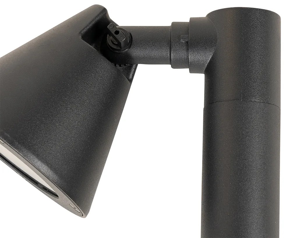 Stâlp modern pentru exterior negru 30 cm IP44 reglabil - Ciara