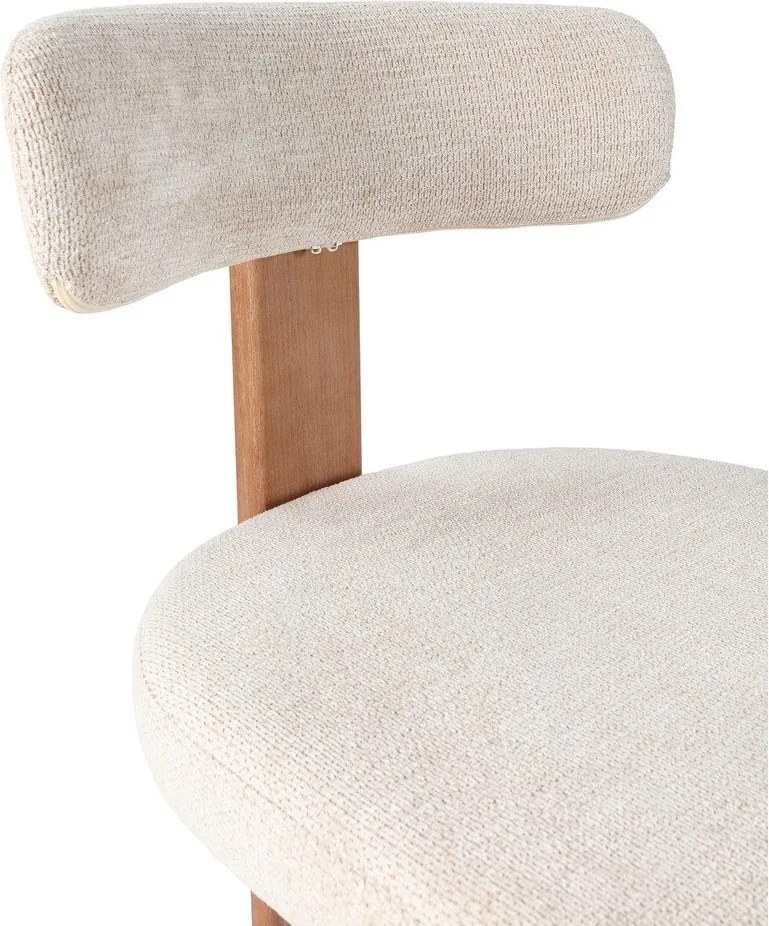 Scaune de dining crem 2 buc. tapițate Nadia – MOME