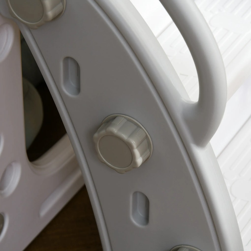 AIYAPLAY Tobogan pentru copii, 5-în-1, tobogan pentru copii mici cu coș de baschet, telescop, ansamblu de cățărat Gri 70 x 177 x 92 cm | Aosom Romania