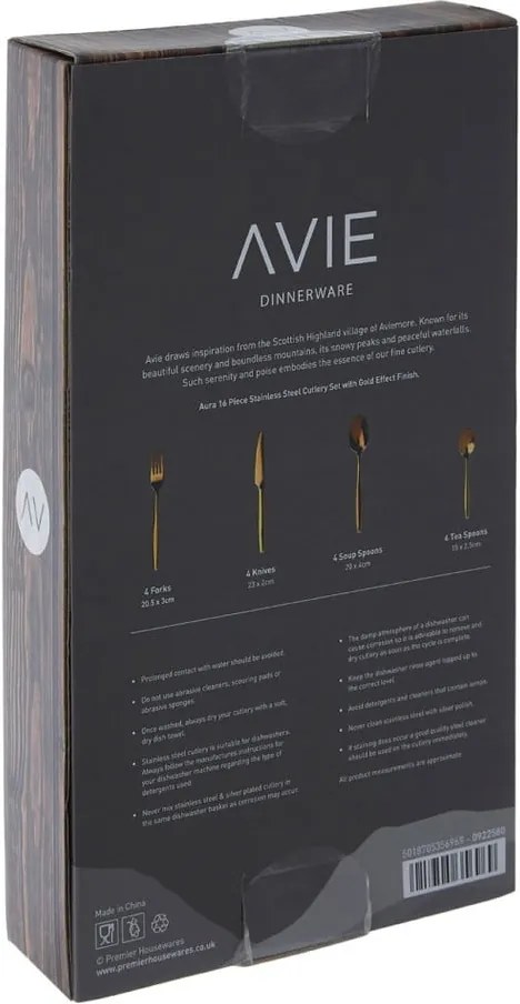 Set 16 tacâmuri din inox Premier Housewares Aura
