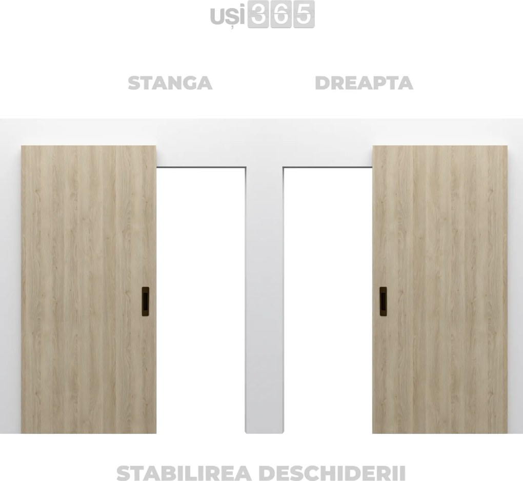 Usa de interior glisanta Porta Efekt cu sistem ascuns de glisare 944x2230, 680 x 2060, ST / DR, Gladstone /  Halifax, Stejar Scandinav