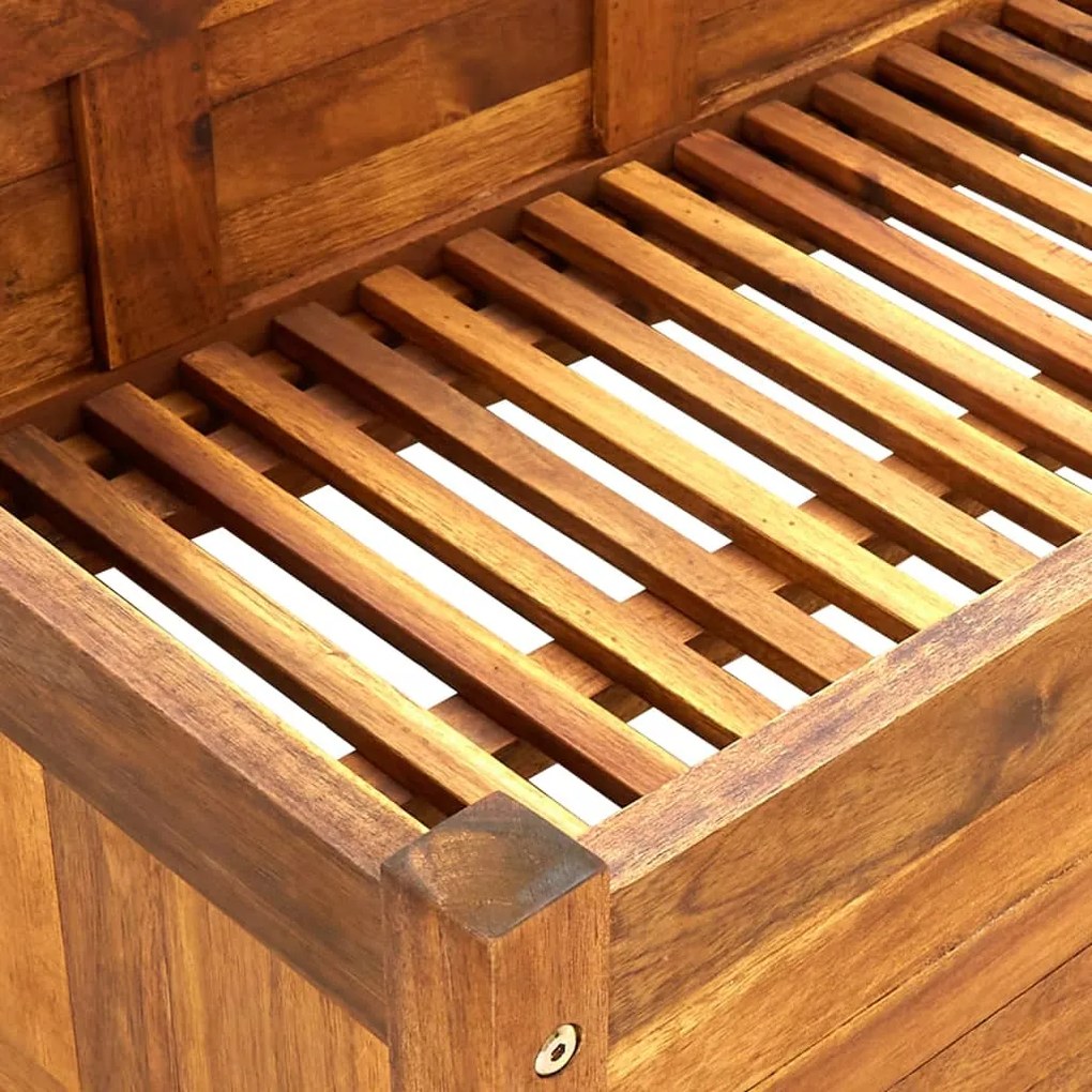 Strat inaltat de gradina, 200x50x25 cm, lemn de acacia 1, Maro, 200 x 50 x 25 cm