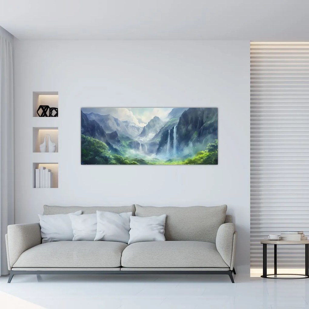 Tablou - Valea cascadelor (120x50 cm)