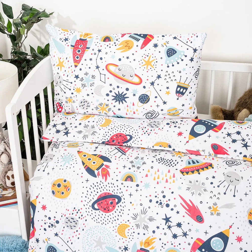 4Home Lenjerie de pat din bumbac pentru copiiCosmic Adventure, 100 x 135 cm, 40 x 60 cm, 100 x 135 cm, 40 x 60 cm