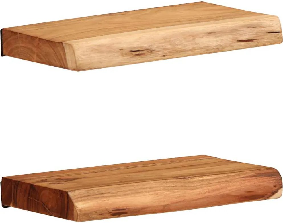 vidaXL Rafturi de perete, 2 buc., 30x20x3,5 cm, lemn masiv de acacia