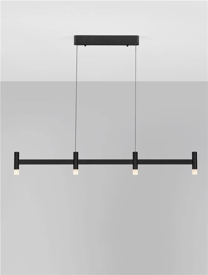 Lustra liniara cu 4 spoturi LED 2700K POETIC negru