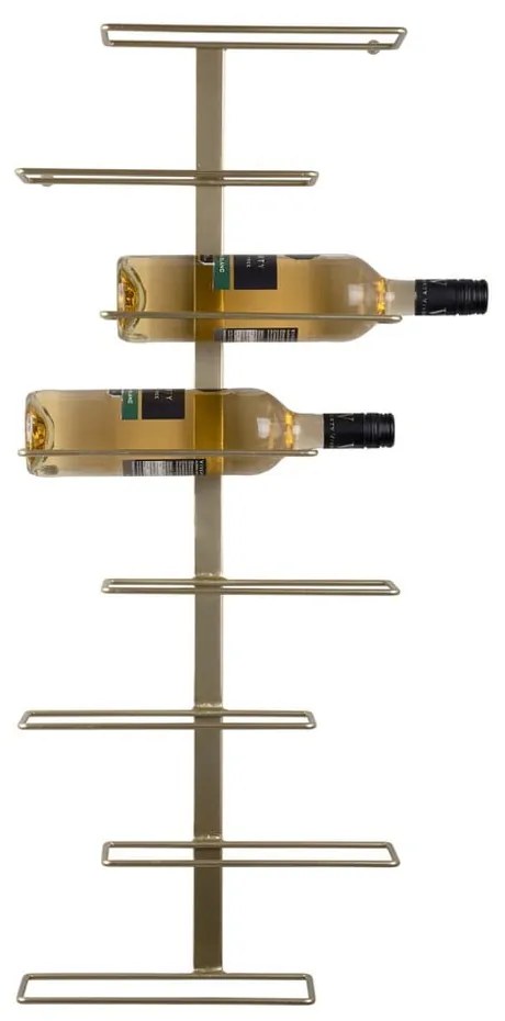 Raft pentru sticle de vin auriu de perete din metal număr sticle 8 Float – PT LIVING