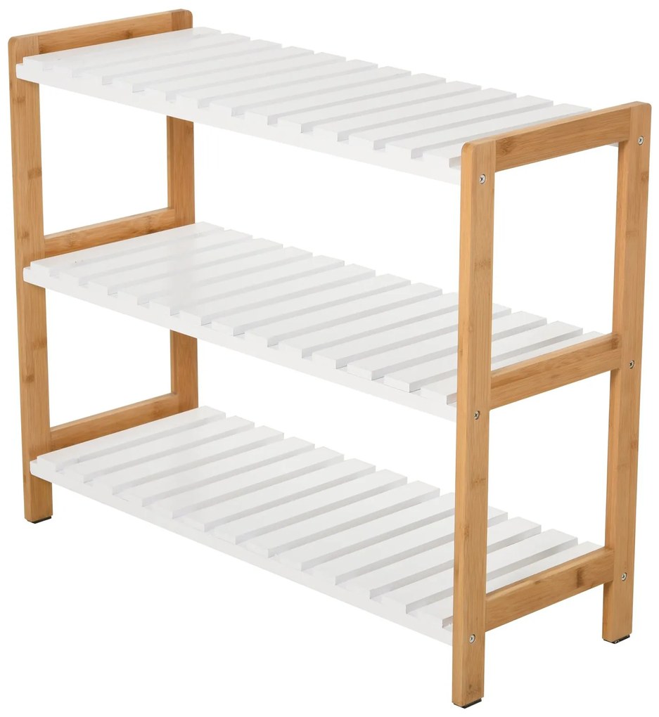 HomCom suport pentru pantofi, cu 3 rafturi, 70x26x57,5 cm | AOSOM RO