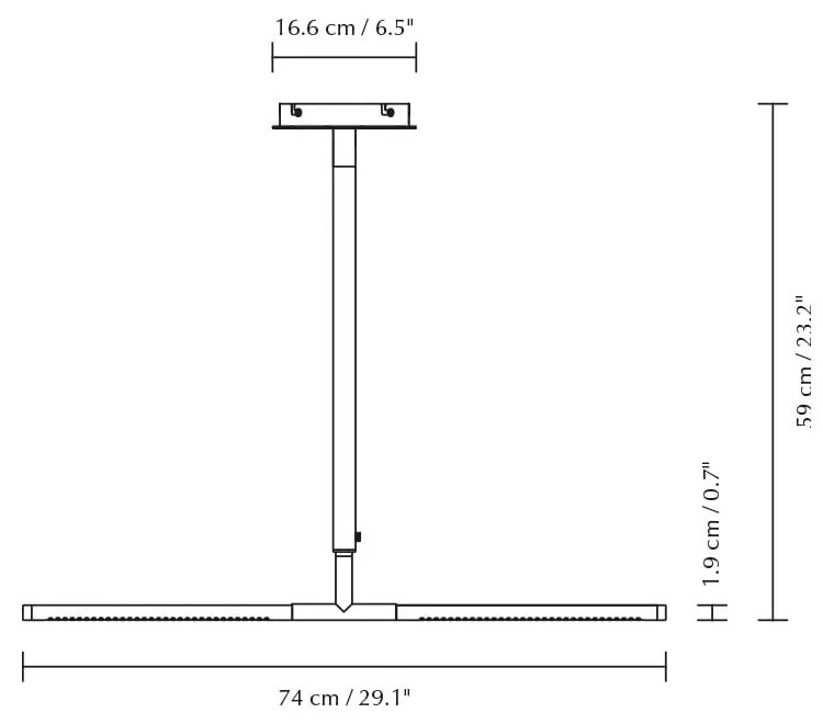 Lustră neagră LED din metal cu abajur din metal Omni Ceiling – UMAGE