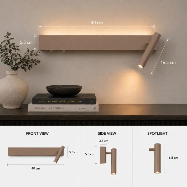 Brilagi - Aplică de perete tip spot ARLIX LED/3W/230V + LED/7W bej CRI 90