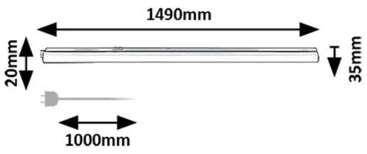 Corp de iluminat LED pentru corpuri de bucătărie Rabalux 78016 BAREG LED/20W/230V 3000/4000K negru