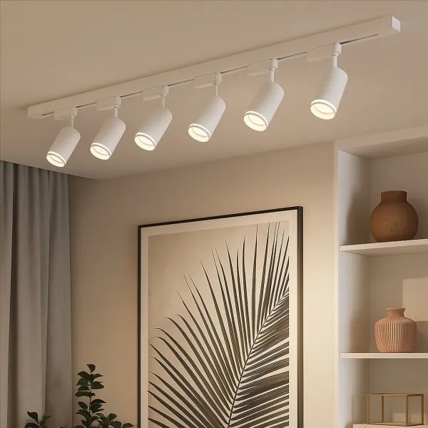 Spot pentru șină PIPE 6xGU10/10W/230V, alb