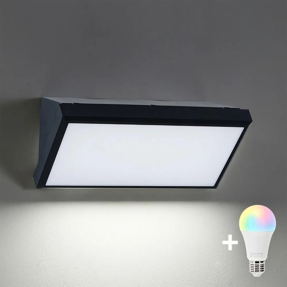 BRILAGI - Aplică de perete LED RGBW TRIANGLE pentru exterior 1xE27/12W/230V neagră IP65