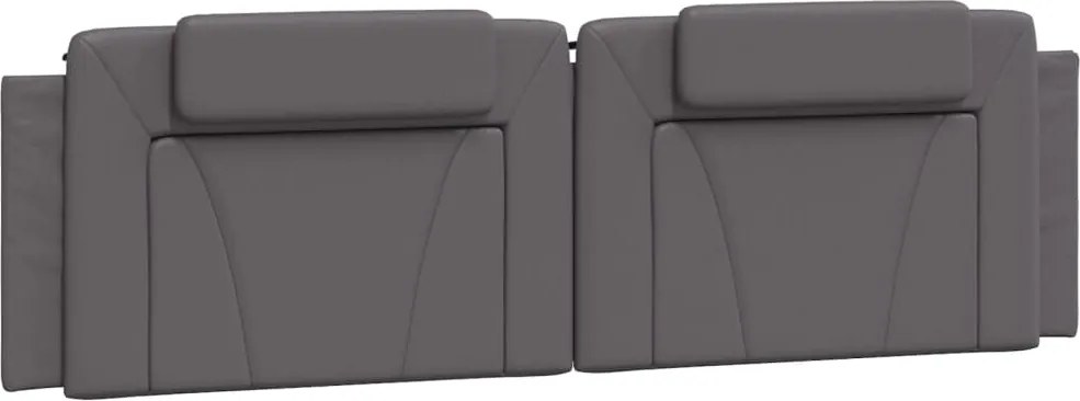 vidaXL Pernă pentru tăblie pat, Viana, gri, 180 cm, piele artificială