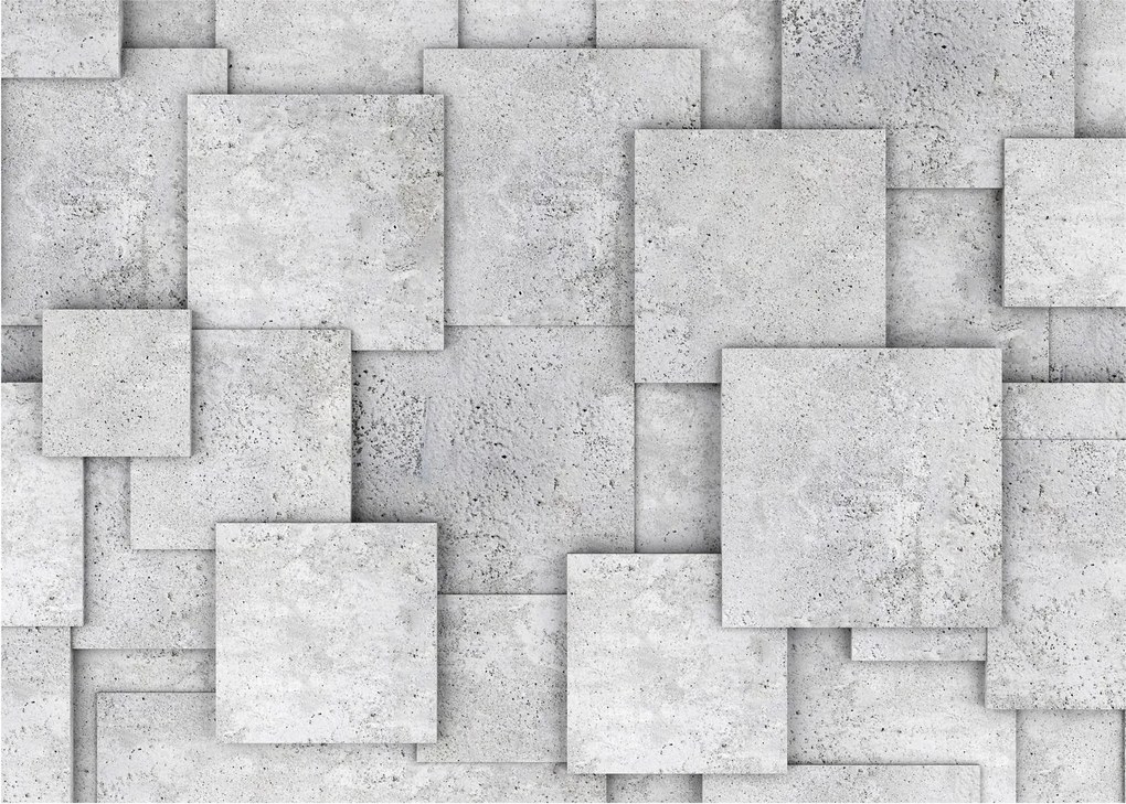 Tablou - Abstracție cu faianță de beton (70x50 cm)