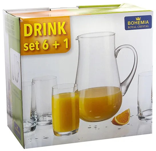 Set ulcior si pahare pentru apa Bohemia Royal Ideal, 7 bucati 109682