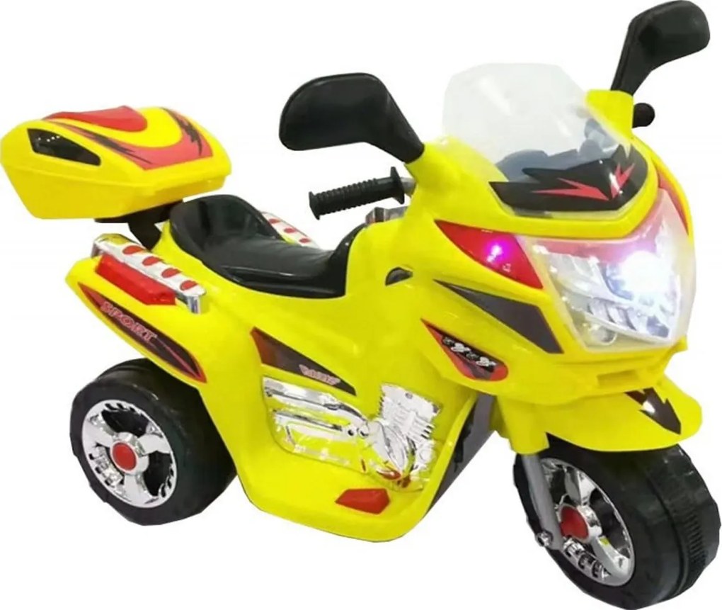 Motocicleta Electrica cu Acumulator Pentru Copii NOVOKIDS™ Moto Classico 51, 3-6 ani, max 25 kg, Cu Sunete , Trotineta Electrica, 3 Roti, MERS CU