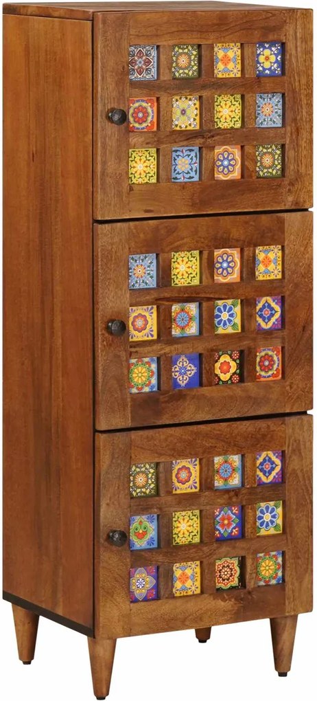 vidaXL Bufet cu depozitare castan 40 x 33 x 110 cm Lemn de mango solid