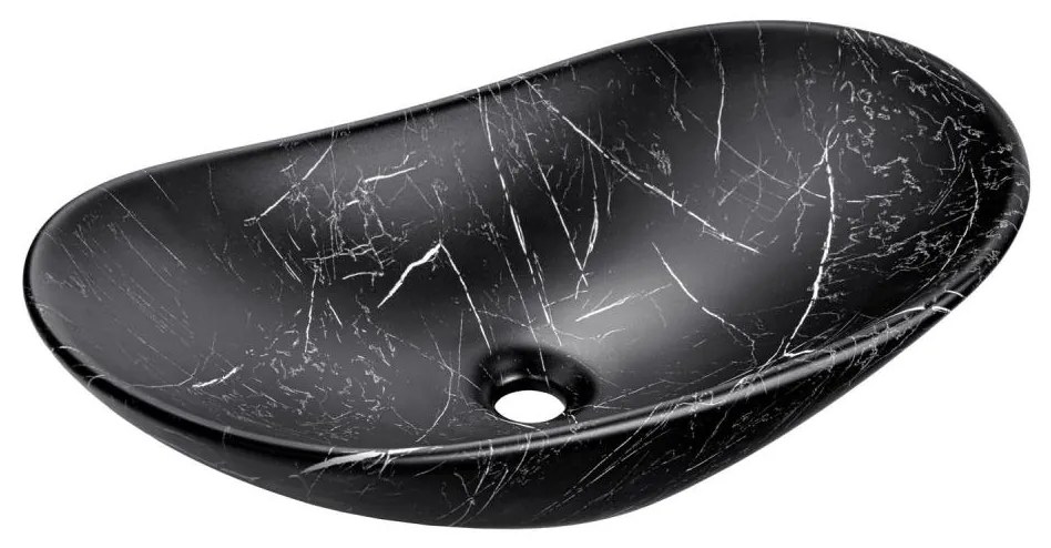 Lavoar pe blat COMAD UN-LENA-MB2 LENA 61,5x36 cm ceramică/negru mat