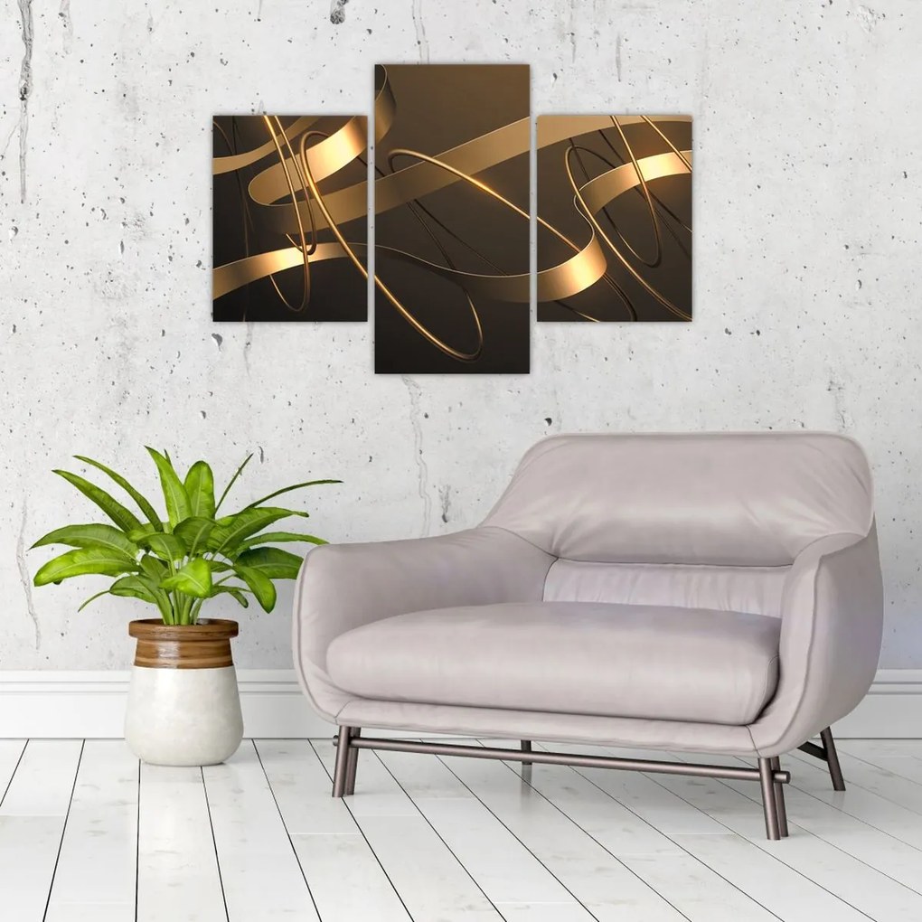 Tablou - Panglici de bronz (90x60 cm)