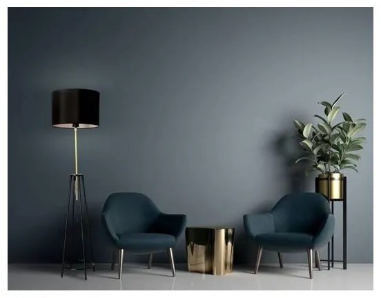 Lampadar TEGOLA 1xE27/60W/230V negru/auriu