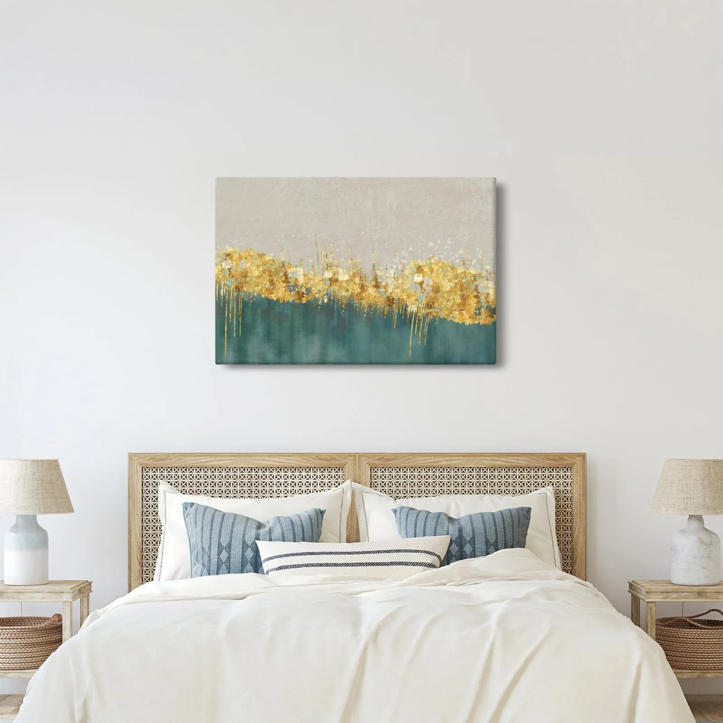 Tablou - Textura cu decor auriu (90x60 cm)