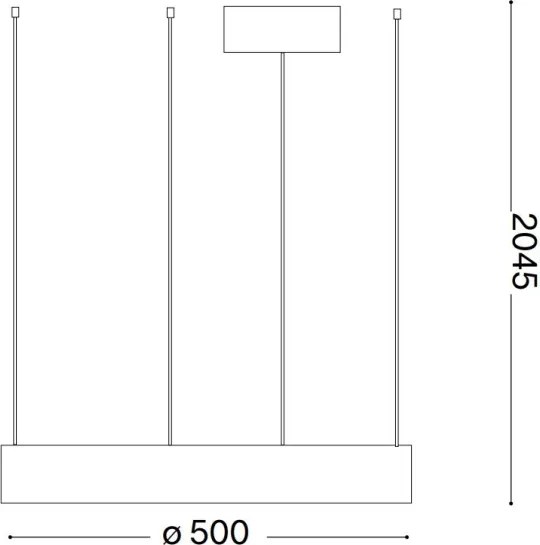 Lustră LED pe cablu Ideal Lux ORACLE LED/28W/230V 3000K d. 50 cm CRI 90 negru