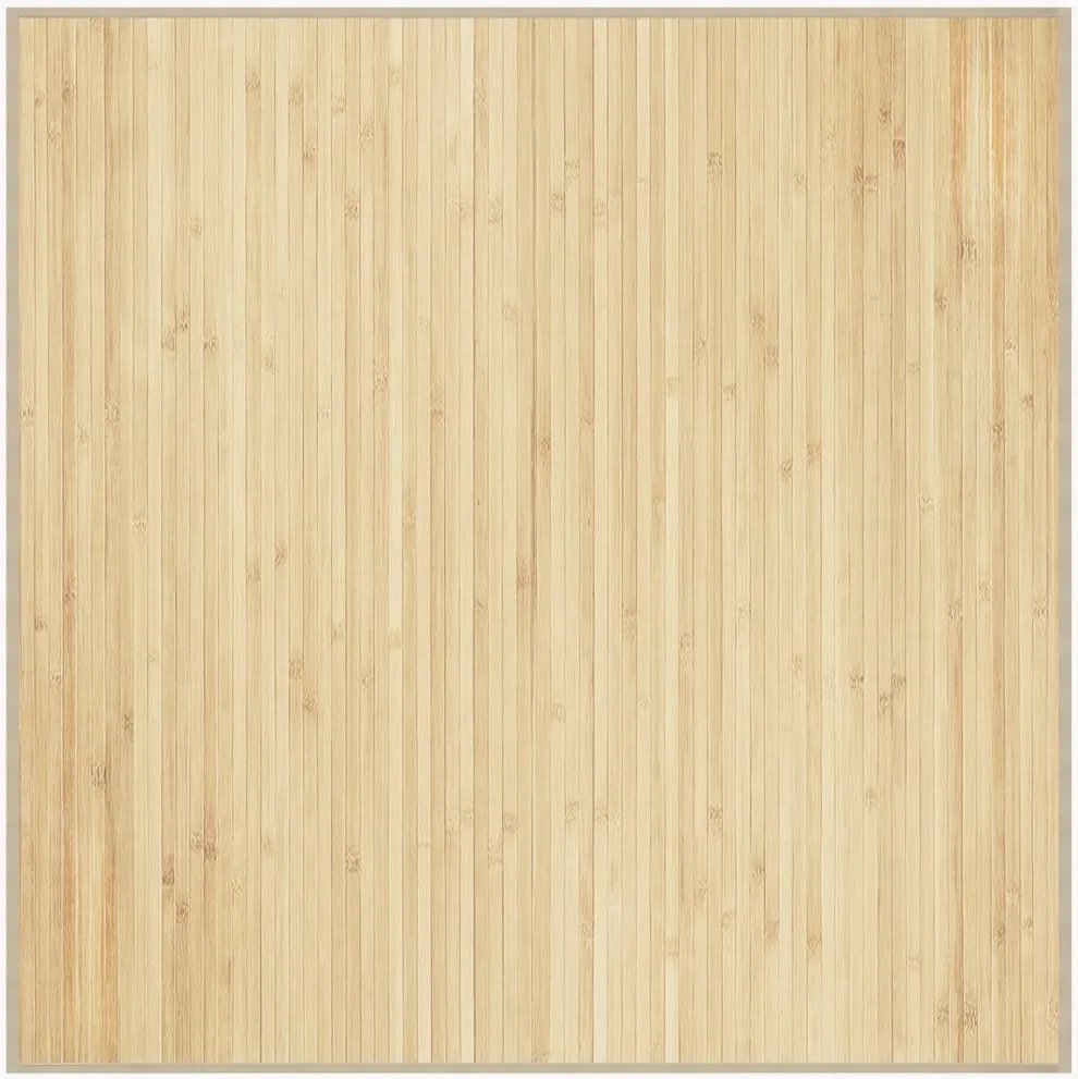 vidaXL Covor pătrat, natural deschis, 100x100 cm, bambus