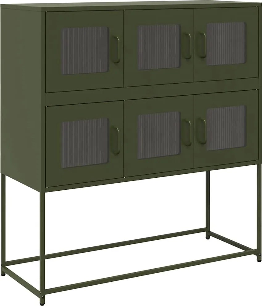vidaXL Dulap, verde măsliniu, 100,5x39x107 cm, oțel laminat la rece