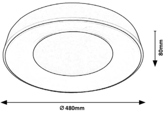 Rabalux LED plafonieră dimabilă 38W 230V alb + DO 3000-6500K