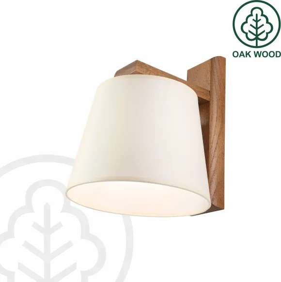 Aplica de perete AIDA 1xE27/15W/230V stejar/crem