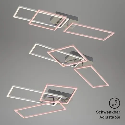 Plafonieră LED dimabilă 42 W, 230 V, 3000 K, crom mat