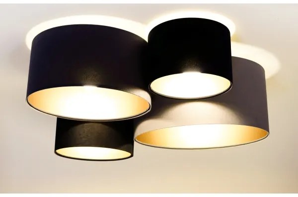 Plafonieră SPACE 4xE27/60W/230V gri/negru/auriu