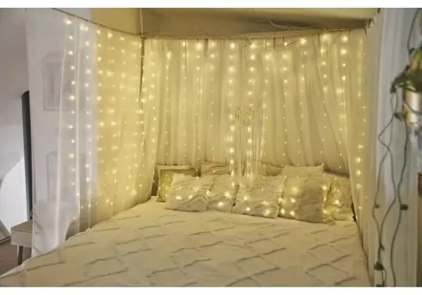 Instalație LED de Crăciun de exterior 400xLED/8 funcții 7,9 m IP44 alb cald