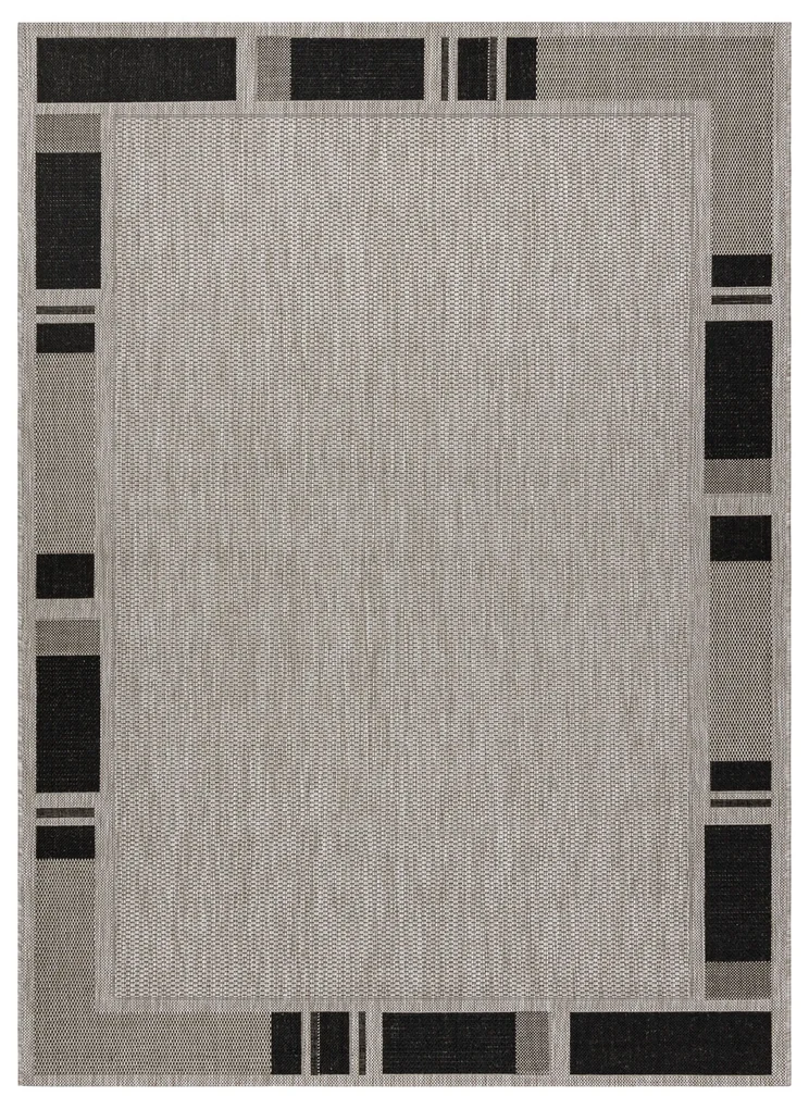 Covor sisal Floorlux 20195 argintiu  si negru