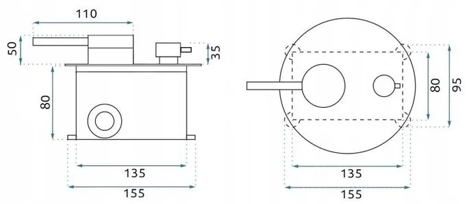 Set de dus incastrat Rea Foss Clif crom periat + BOX